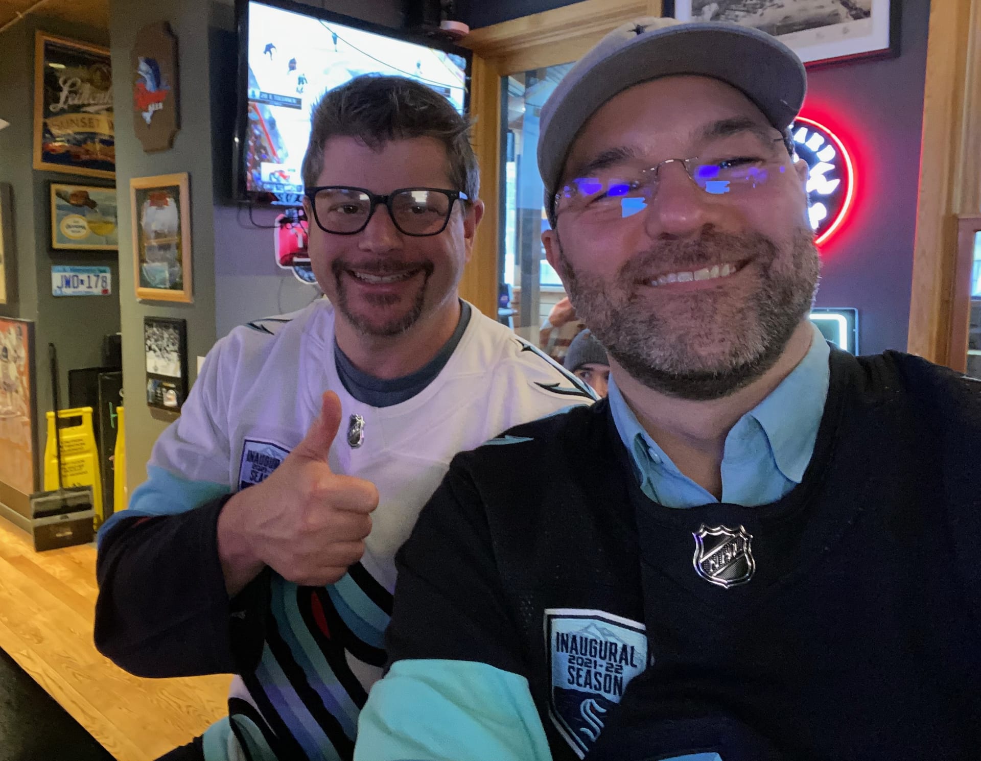 Patrick and Matt at sports bar
